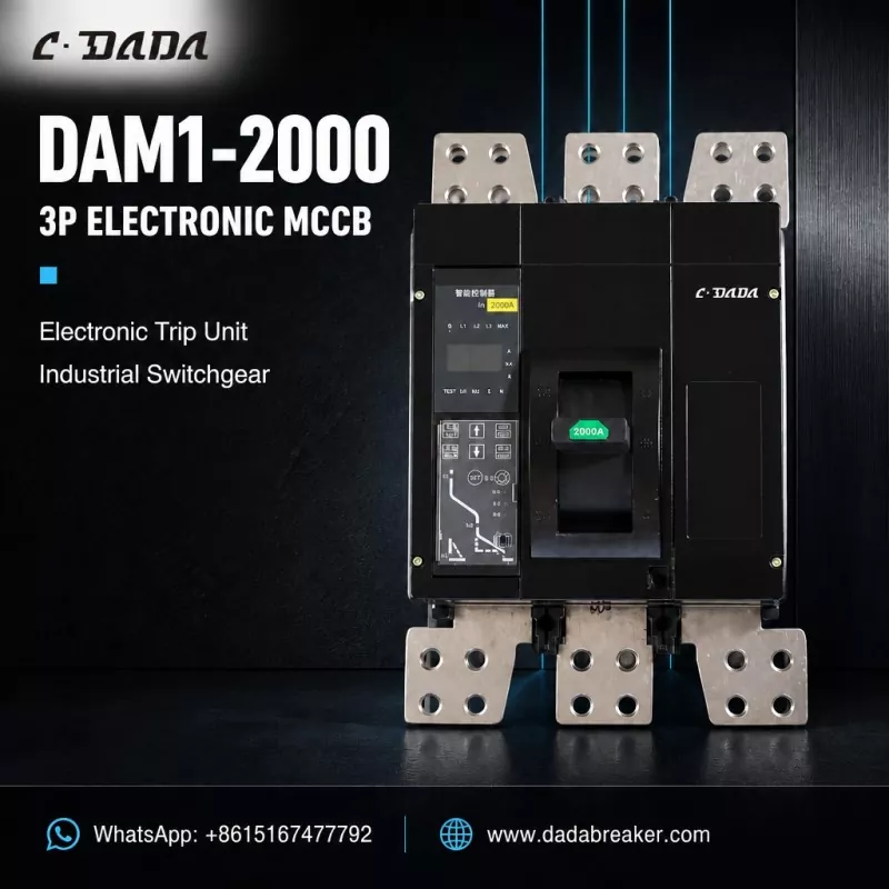 DAM1-2000 3P elektronisk MCCB til industrielt koblingsudstyr | C·DADA Electric